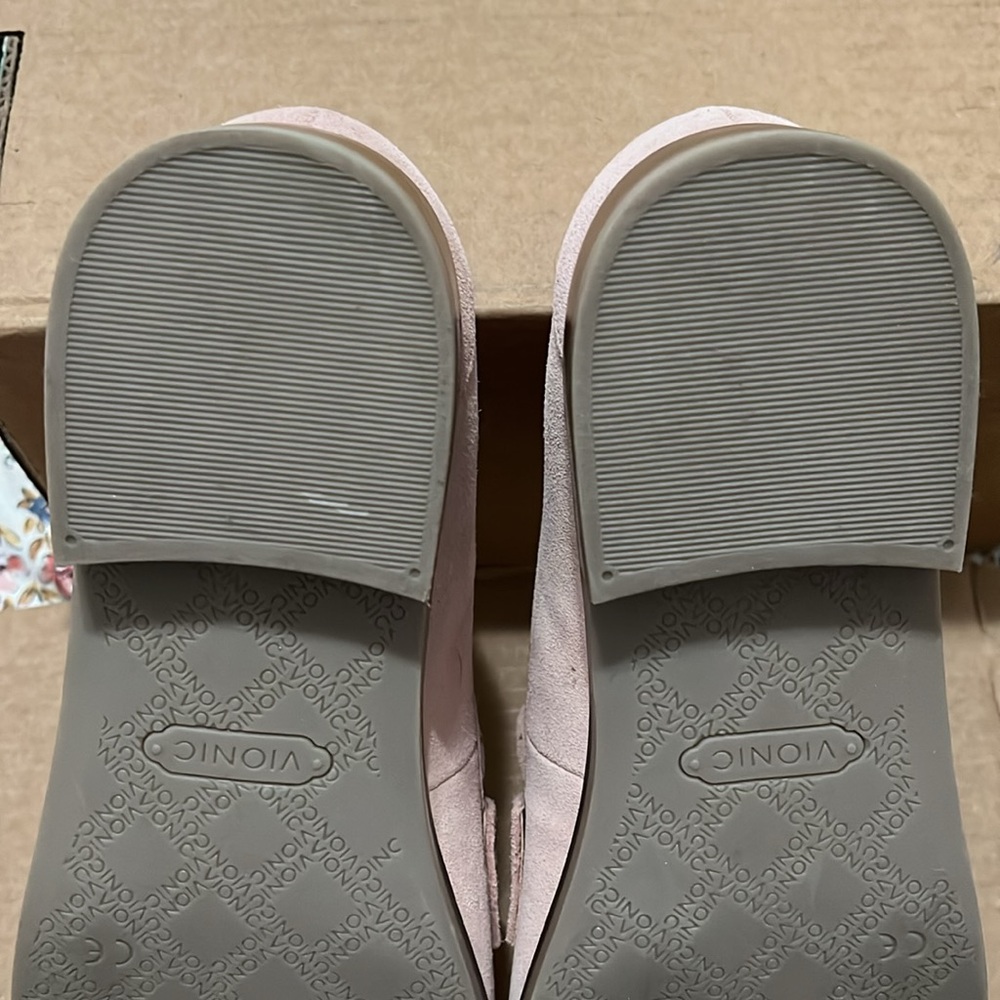 Vionic Gem Bedazzled Blush Pink Loafers - Picture 5 of 12